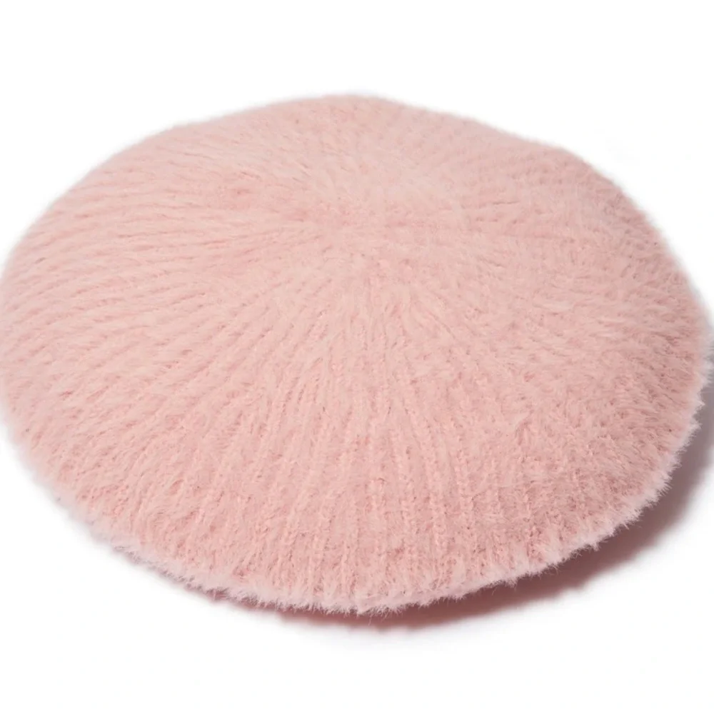 Lele SADOUGHI Angora dusty rose beret new without tags